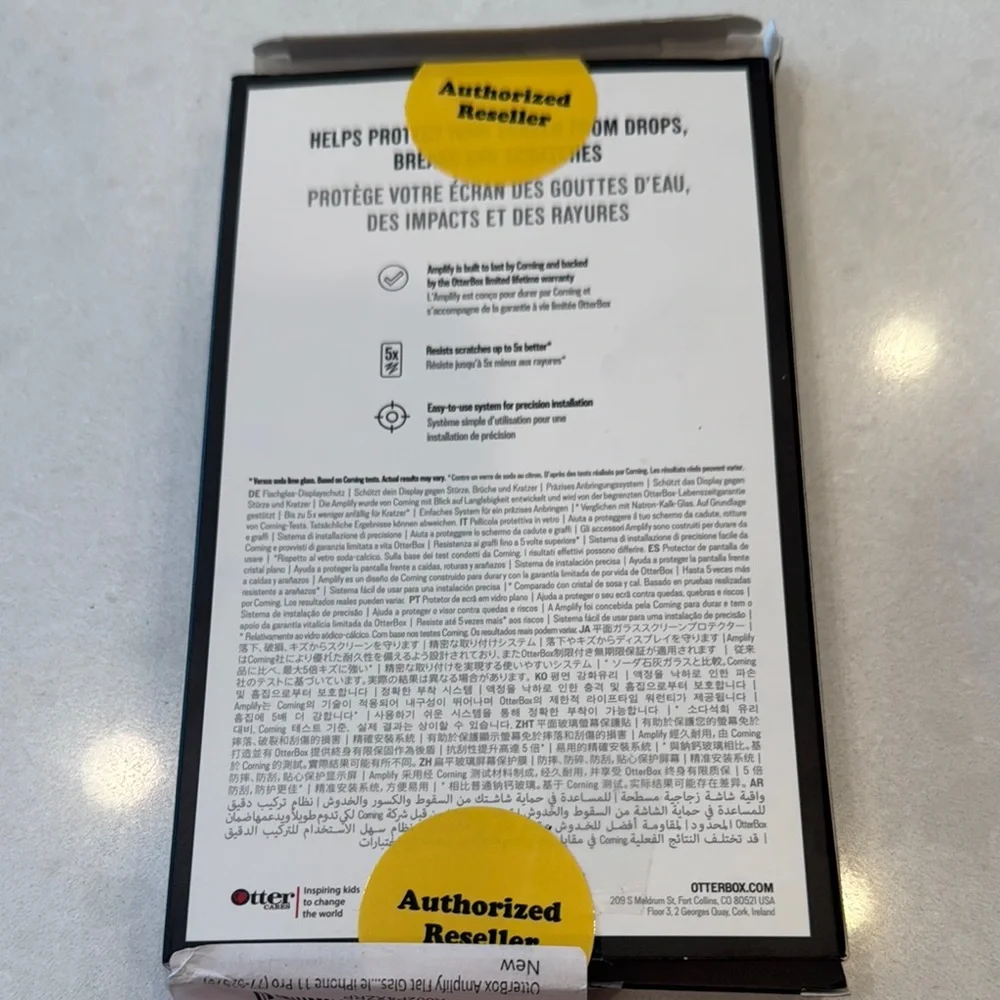 OtterBox Amplify Screen Protector for iPhone 11 Pro - Black and Yellow